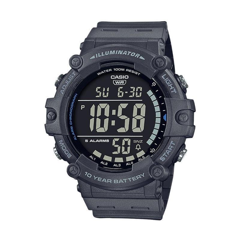 Reloj Digital Casio Deportivo de Resina Para Hombre AE-1500WH-8BV Gris Grafito Pantalla Negativa